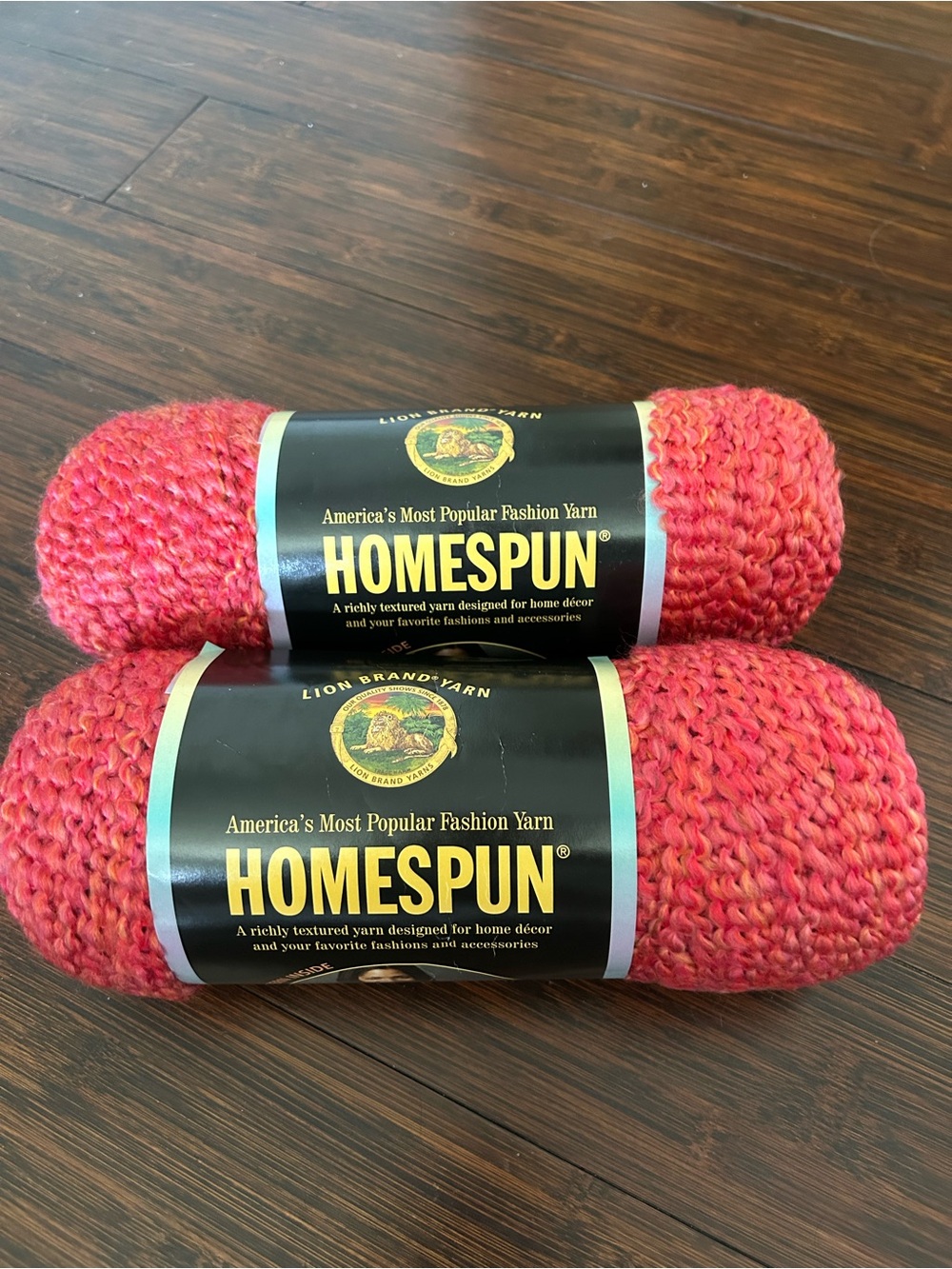 Lion Brand Homespun Yarn - Pink / Coral